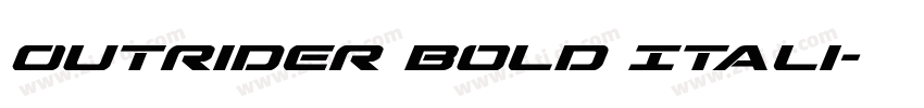 Outrider Bold Itali字体转换